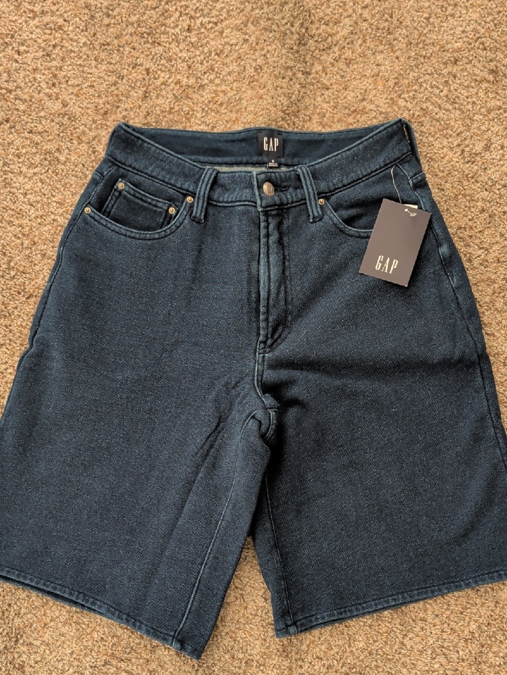 GAP womens Navy Jorts, Longline Shorts